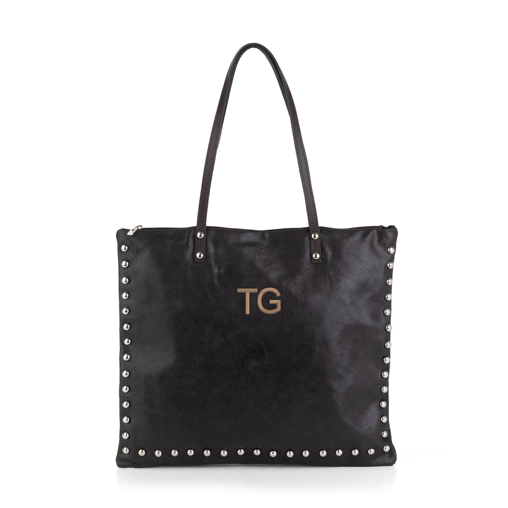 BOLSO-PIEL-PERSONALIZADO-PARKER-TACHUELAS-MARRON-BORDADO
