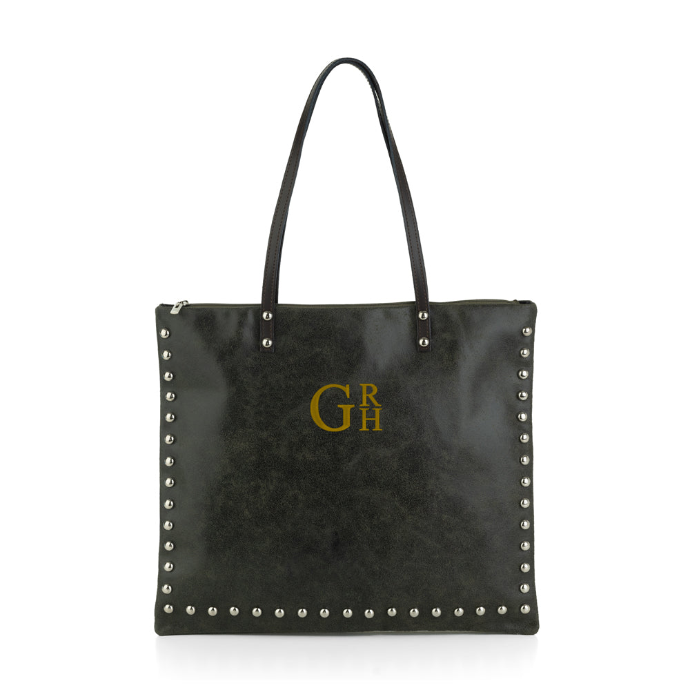 BOLSO-PIEL-PERSONALIZADO-PARKER-TACHUELAS-VERDE-BORDADO