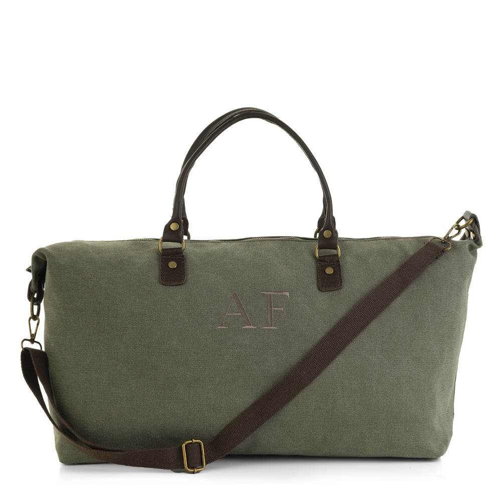 Bolsa-viaje-personalizada-Dakar-verde-kaki-bordado-topo