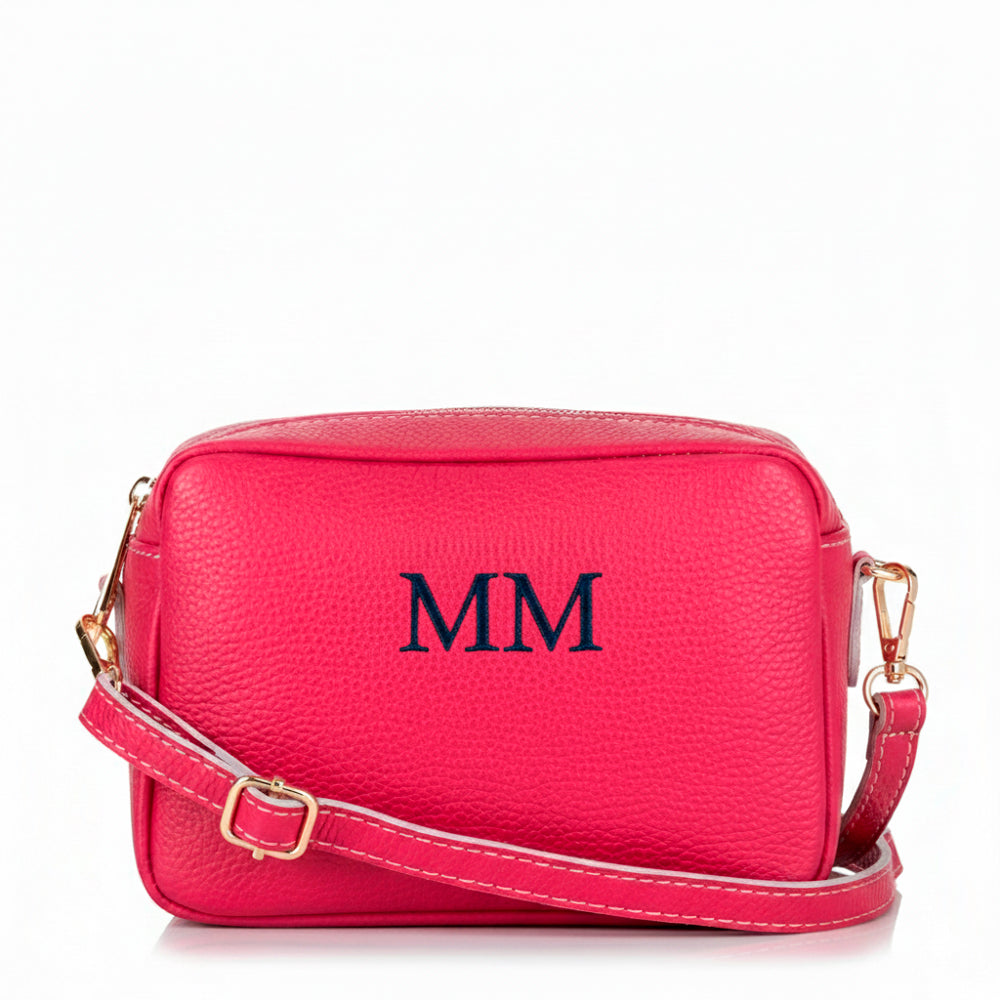 Bolso-piel-personalizado-Madison-fucsia-bordado