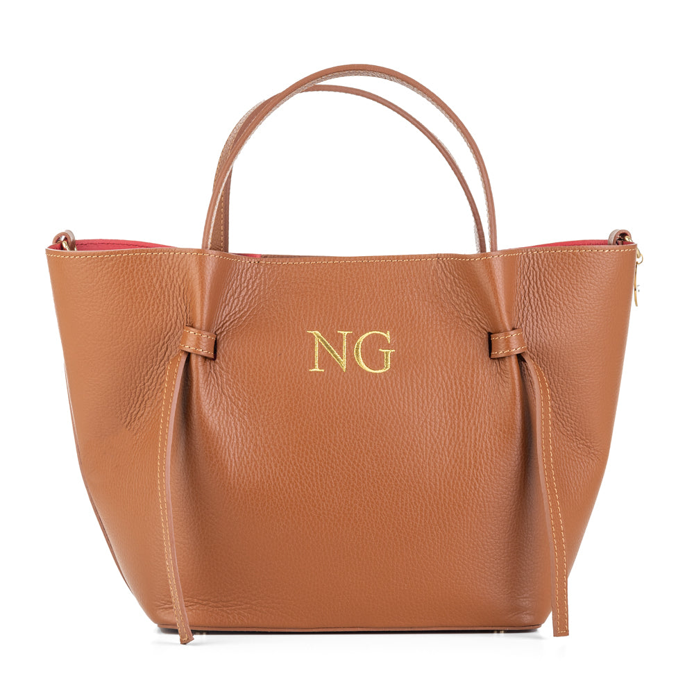 Bolso-piel-personalizado-Versalles-camel bordado