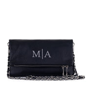 Bolso-piel-personalizado-praga-negro-bordado-cadena-larga