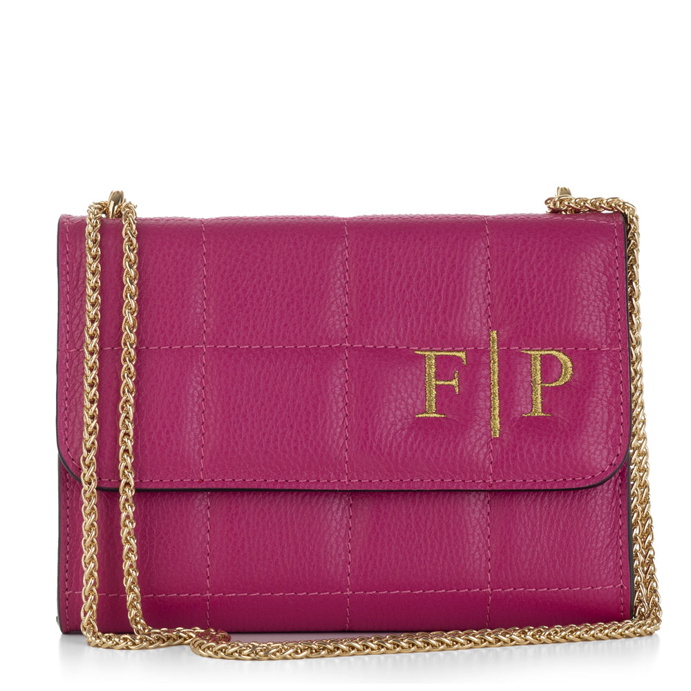 Bolso-piel-personzalizado-San-Marino-fucsia-bordado