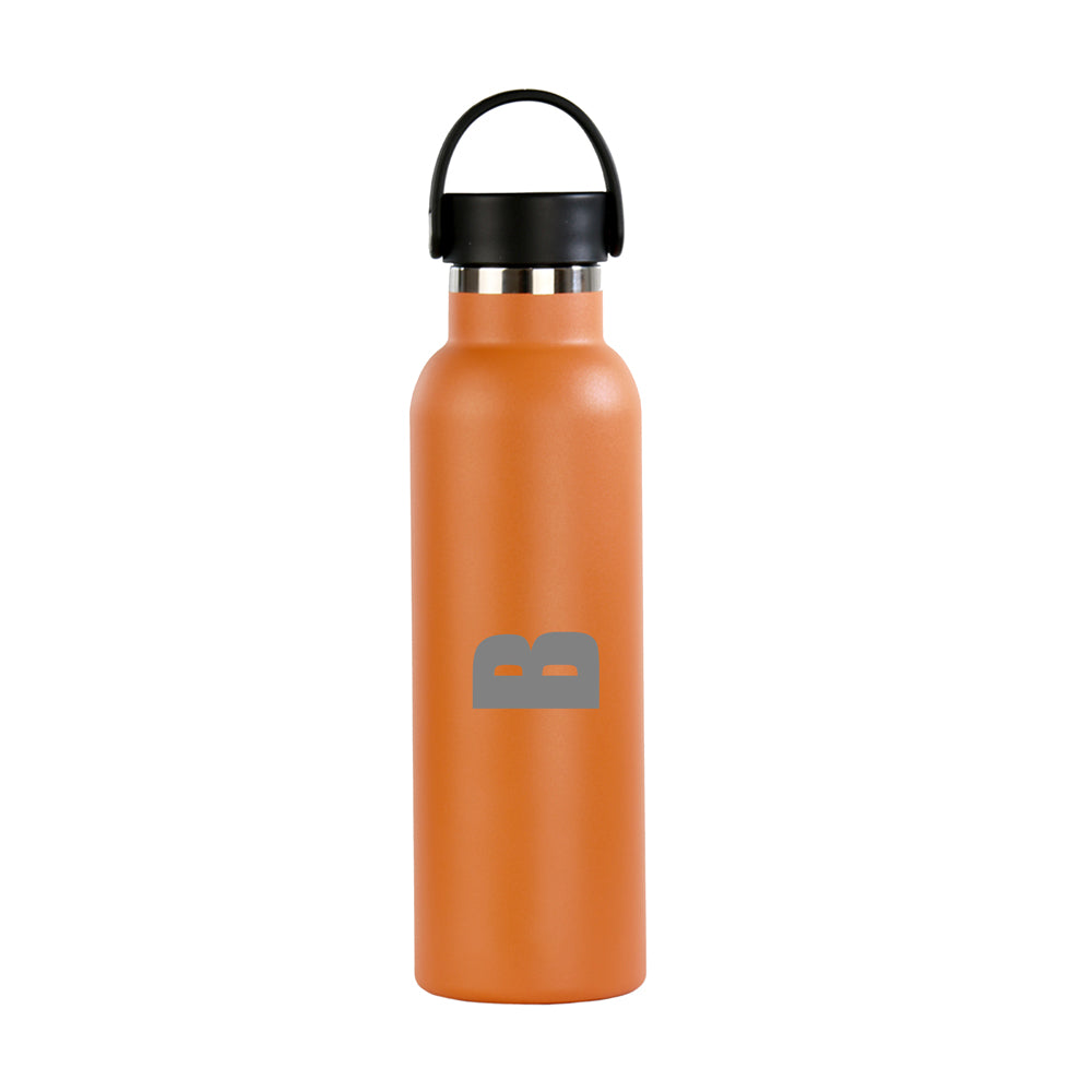 Botella-termo-personalizada-lux-naranja-nombre-iniciales