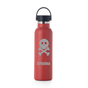 Botella-termo-personalizada-lux-rojo-calavera