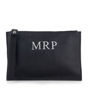 Cartera-mano-piel-personalizada-Zao-negro-bordada