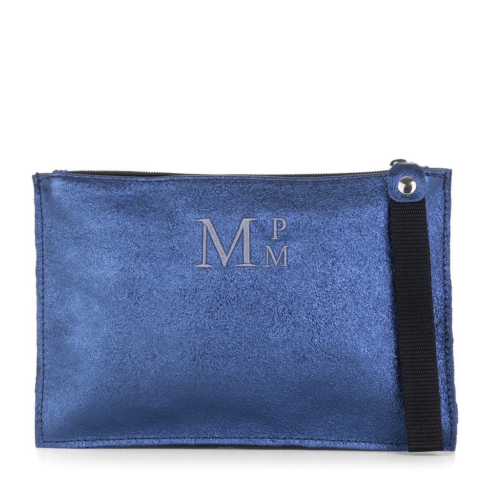 Cartera-mano-piel-zao-night-azul-indigo-bordada