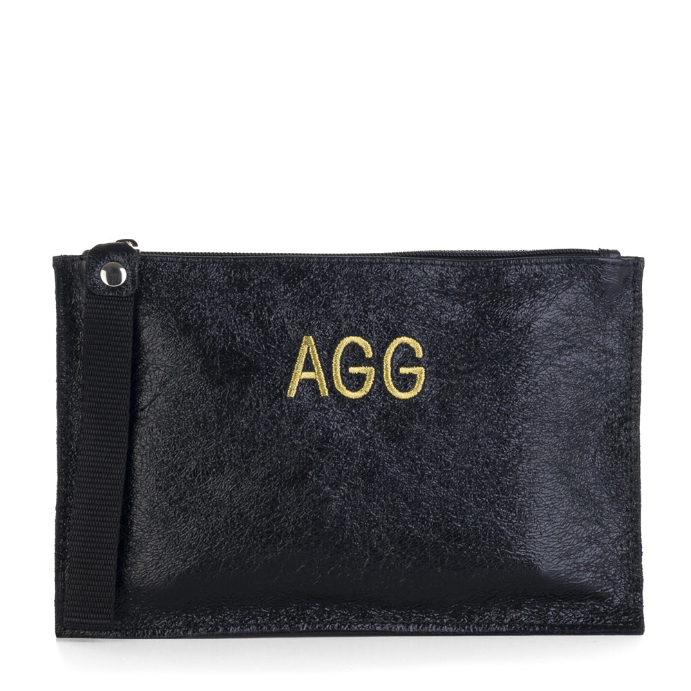 Cartera-mano-piel-zao-night-negro-bordada