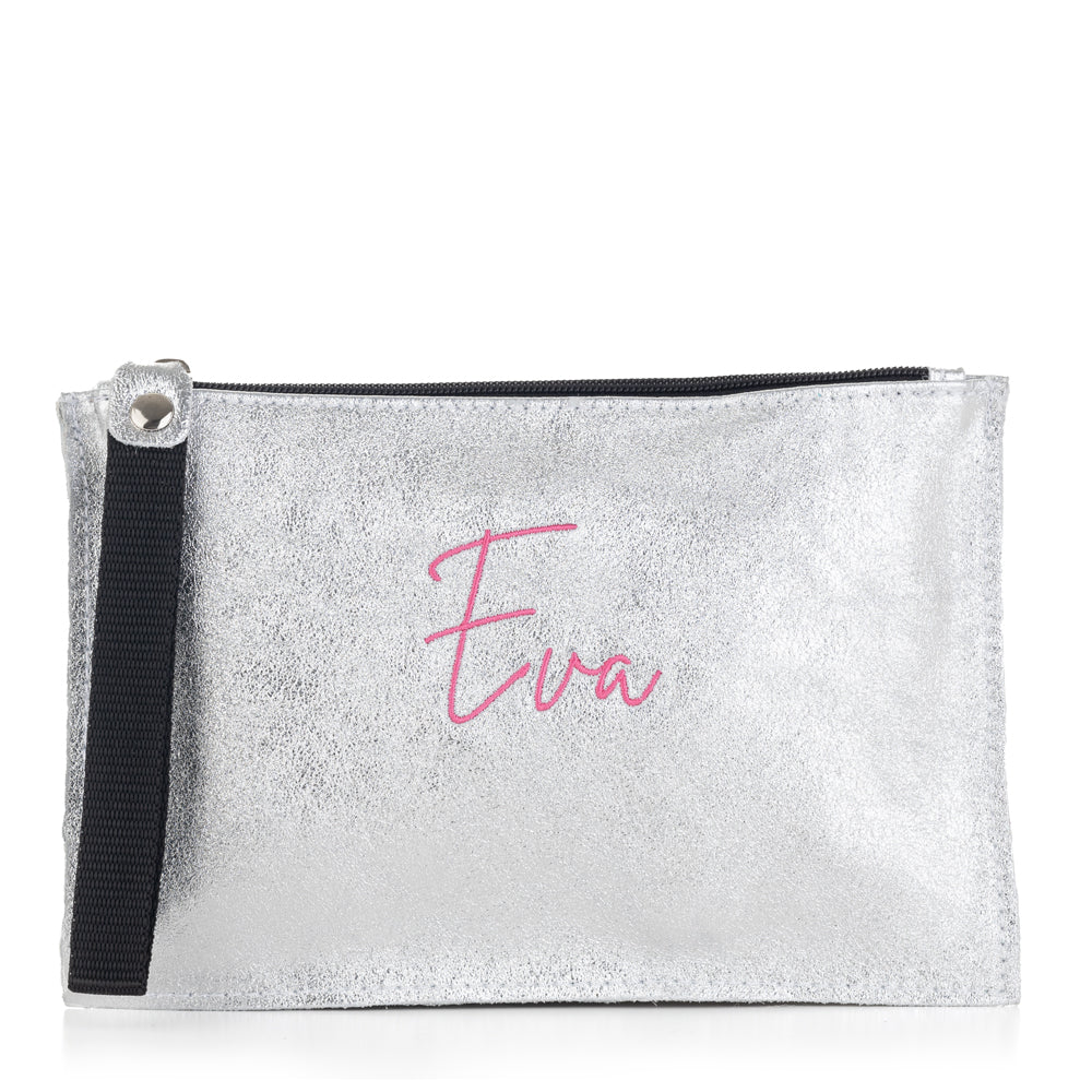 Cartera-mano-piel-zao-night-plateado-bordado