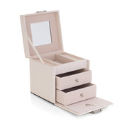 Joyero-personalizado-2-cajones-llave-beige-abierto