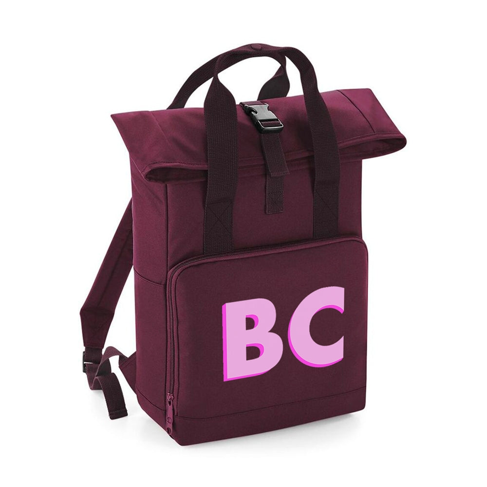 Mochila-personalizada-vermont-granate-iniciales-sombra-rosa