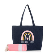 Pack-personalizado-Miami-toalla-azul-tejano-arcoiris-teach
