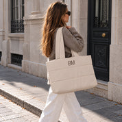 Bolso Aspen beige personalizado con iniciales bordadas