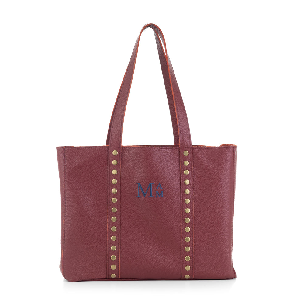 BOLSO PIEL PERSONALIZADO AMAK TACHUELAS CITY