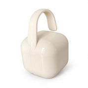 Cajita portachupetes beige para bebé, vista lateral