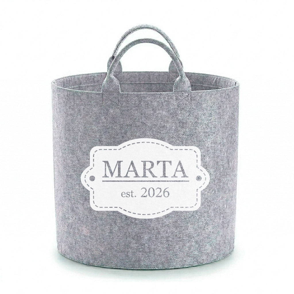 CESTO JUGUETES FIELTRO PERSONALIZADO
