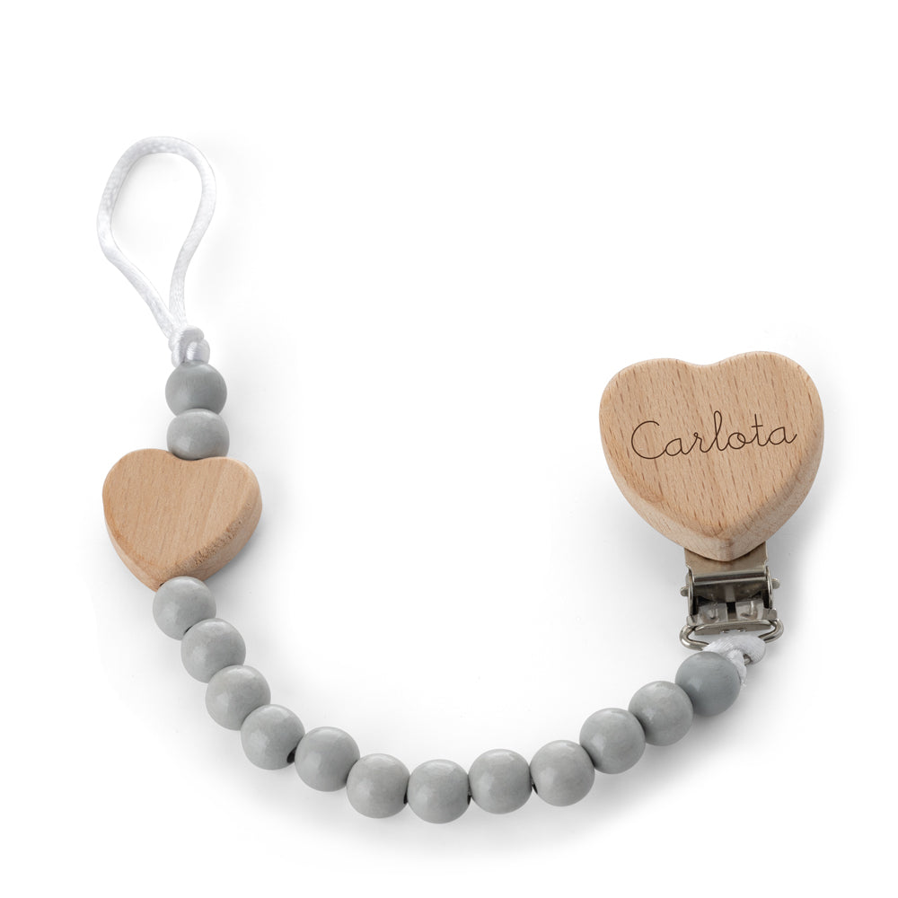 CHUPETERO PERSONALIZADO MADERA CORAZÓN