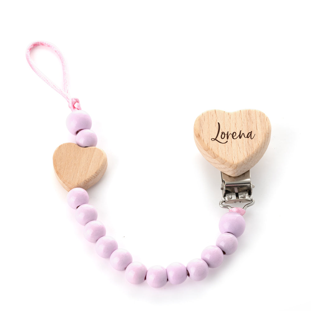 CHUPETERO PERSONALIZADO MADERA CORAZÓN