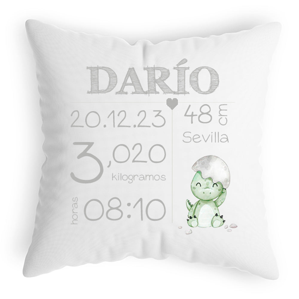 COJÍN PERSONALIZADO DATOS NACIMIENTO