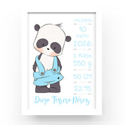 CUADRO PERSONALIZADO NACIMIENTO PANDA PANTALÓN