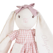 MUÑECA DE TRAPO PERSONALIZADA CONEJITA VICHY