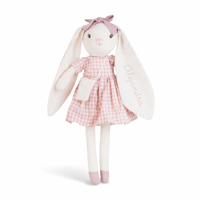MUÑECA DE TRAPO PERSONALIZADA CONEJITA VICHY