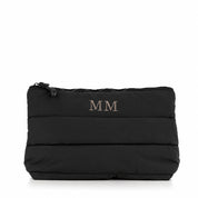 Neceser Aspen negro personalizado con iniciales bordadas, regalo para ella