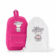 PACK PERSONALIZADO MOCHILA+MOCHILA CUERDAS ANIMALITOS