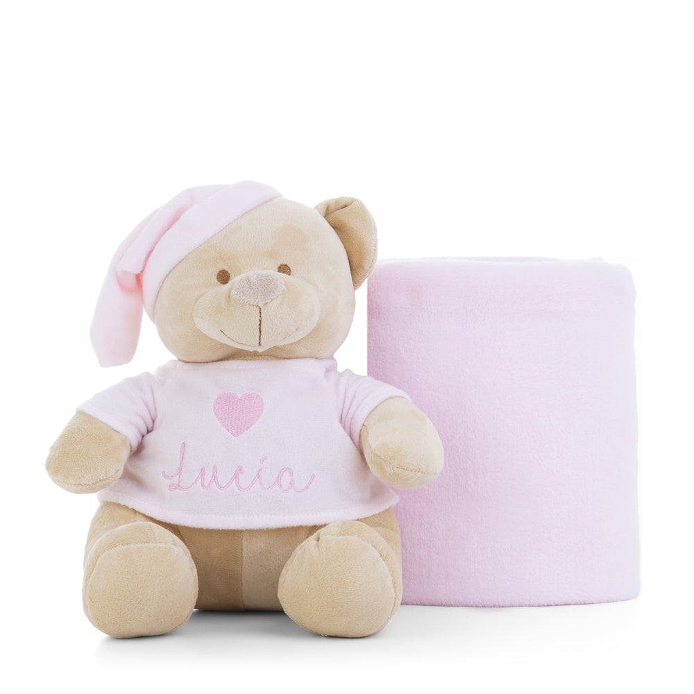 PELUCHE PERSONALIZADO OSITO DORMILÓN CON MANTA