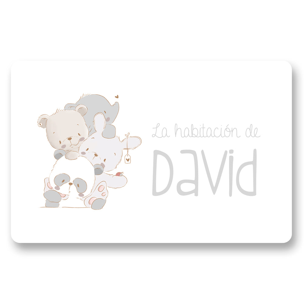 PLACA DE MADERA HABITACIÓN PERSONALIZADA