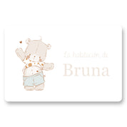 PLACA DE MADERA HABITACIÓN PERSONALIZADA
