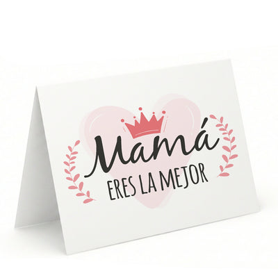 TARJETA FELICITACIÓN MAMÁ LA MEJOR CORONA