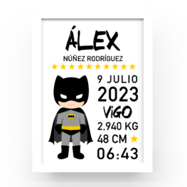 Cuadro personalizado natalicio Superhéroe