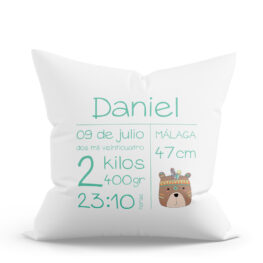 COJÍN PERSONALIZADO NATALICIO OSO TRIBAL