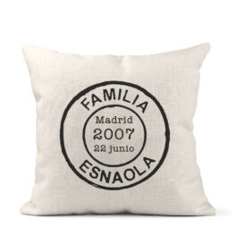 COJÍN PERSONALIZADO SELLO FAMILIA