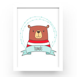 Cuadro personalizado Oso jersey rayas
