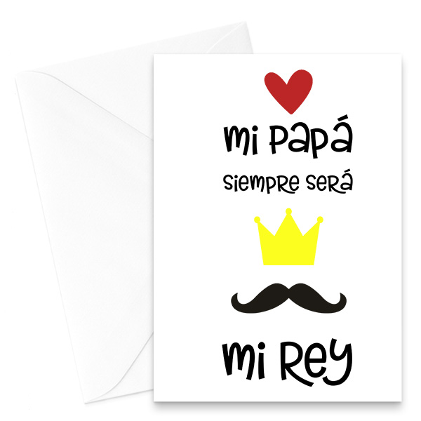 Tarjeta de felicitación papa mi Rey | En vez de Flores