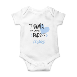 Body bebé personalizado Vivo con mis padres