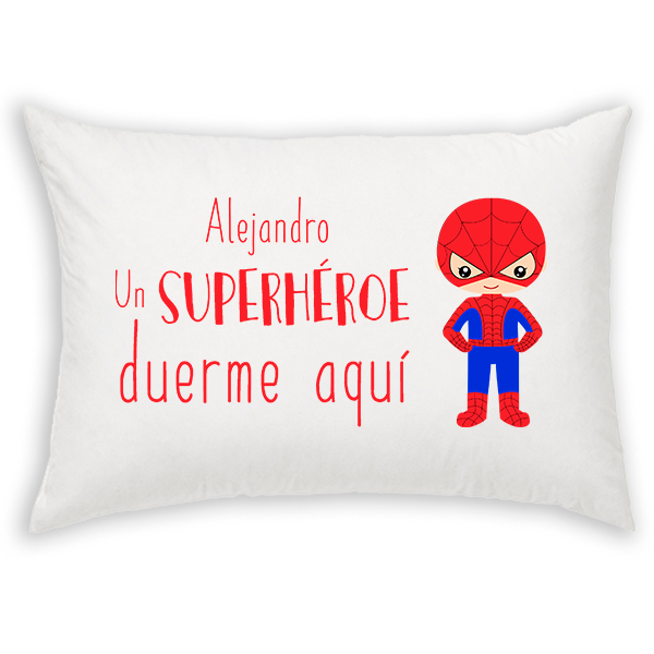 Almohada personalizada Superhéroe duerme aquí