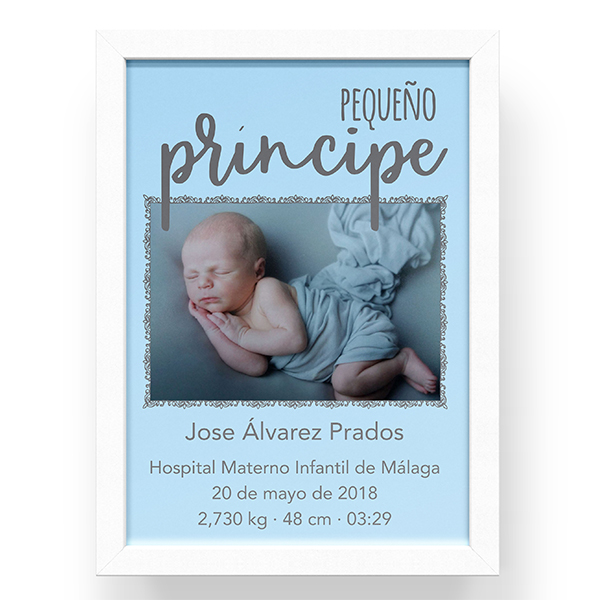 Marco de fotos personalizados para bebes - La canastilla del bebé