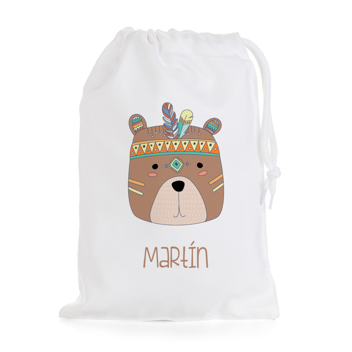 Comprar bolsa merienda infantil personalizada nombre bordado osos