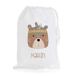 BOLSA DE MERIENDA PERSONALIZADA OSO TRIBAL
