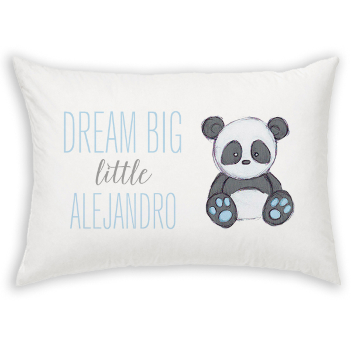 Almohada personalizada Dream big panda