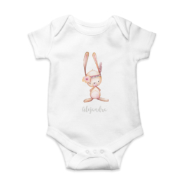 Body bebé personalizado Conejita pluma