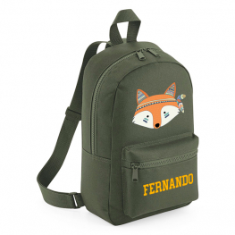 MOCHILA MINI PERSONALIZADA ZORRITO TRIBAL