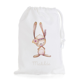 BOLSA DE MERIENDA PERSONALIZADA CONEJITA PLUMA