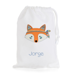BOLSA DE MERIENDA PERSONALIZADA ZORRITO TRIBAL