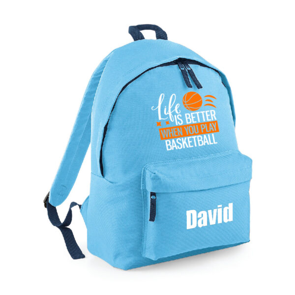 MOCHILA PERSONALIZADA CLÁSICA - LIFE IS BETTER BASKET - Imagen 14