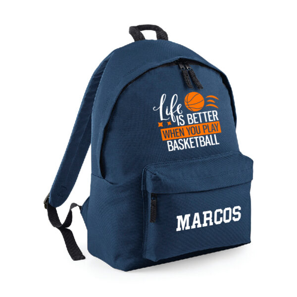 MOCHILA PERSONALIZADA CLÁSICA - LIFE IS BETTER BASKET - Imagen 13