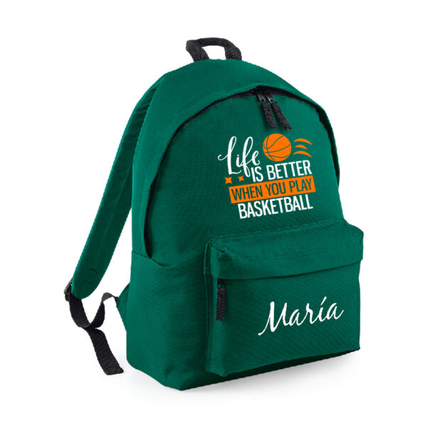 MOCHILA PERSONALIZADA CLÁSICA - LIFE IS BETTER BASKET - Imagen 7